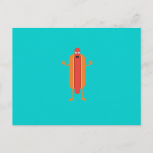 Hot Dog man Postcard