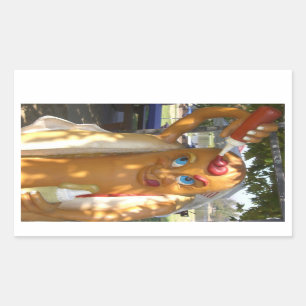 Hot Dog Man Statue Sticker