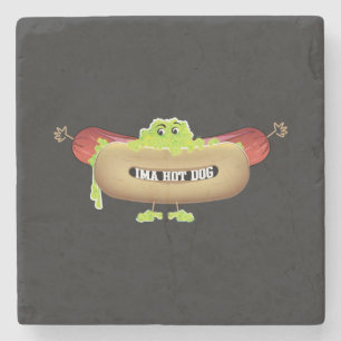 HOT DOG MAN STONE COASTER