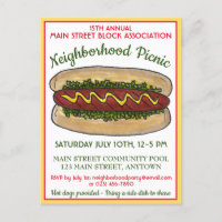 Hot Dog Neighbourhood Reunion Picnic Cookout Party
