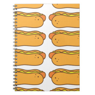 Hot dog on a bun notebook