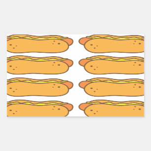 Hot dog on a bun sticker