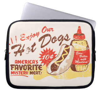 Hot Dog Retro Laptop Sleeve