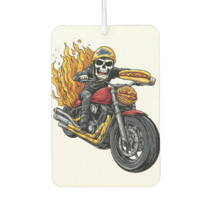 Hot Dog Rider � Funny Biker Skull Air Freshener
