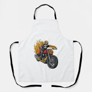 Hot Dog Rider � Funny Biker Skull Apron