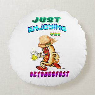 Hot dog round pillow