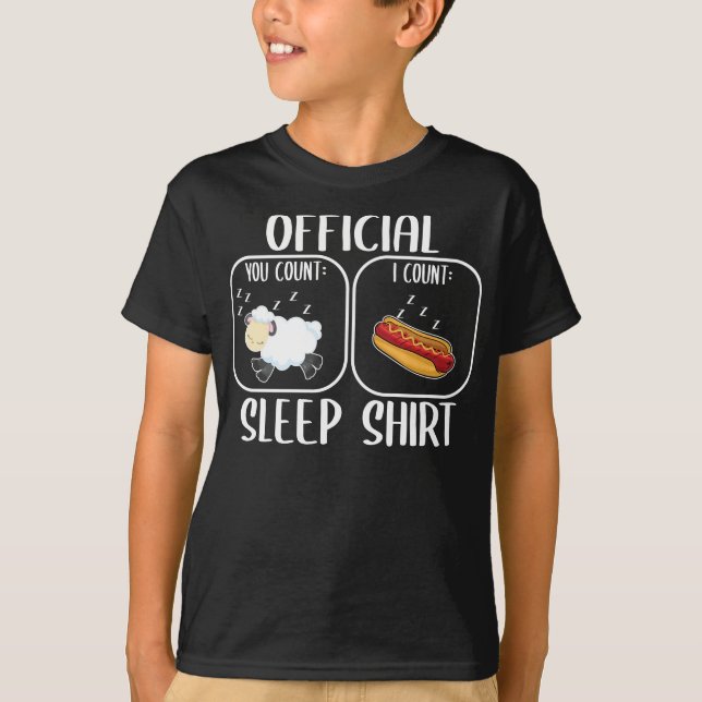 Hot Dog Sleep Shirt Count Sheep (Front)