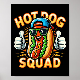 Hot Dog Squad Funny Hot Dog Stand Team Hotdog Crew Poster