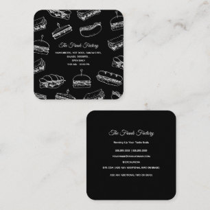 Hot Dog Square Business Card