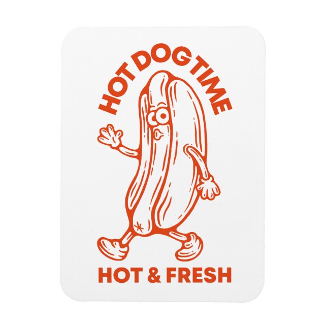 Hot Dog Time Magnet (Vertical)