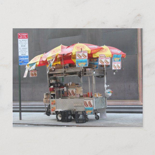 Hot Dog Vendor Postcard (Front)