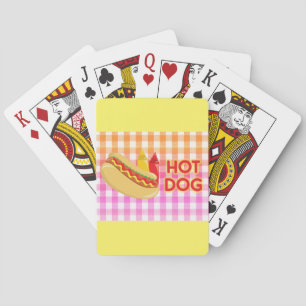 Hot Dog with Condiments Summer Picnic Playing Cards