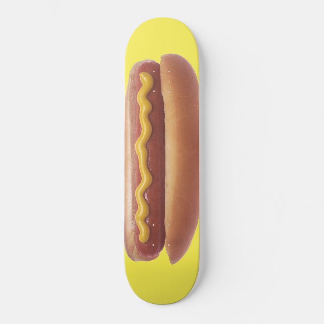 Hot Dog with Mustard Skateboard (Front)