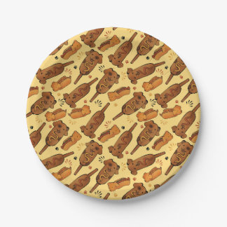 Hot Doggies Paper Plate
