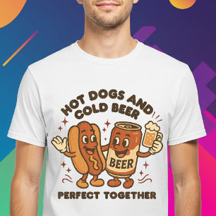 Hot Dogs And Cold Beer - Perfect Together T-Shirt