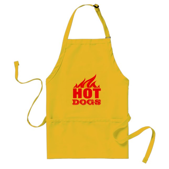HOT DOGS fire flames bbq aprons for men and women (Front)