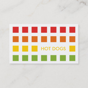 HOT DOGS (mod squares) Business Card