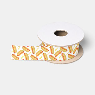 Hot Dogs Ribbon Satin Ribbon