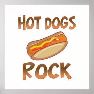 Hot Dogs Rock Poster