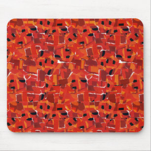 Hot Faux Mosaic Collage Mouse Pad