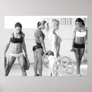 Hot Female Fitness Girls - Gym Poster