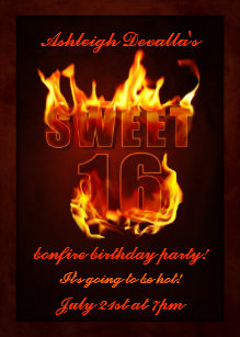bonfire party invitations announcements zazzle ca