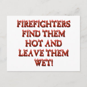 HOT FIREFIGHTERS POSTCARD