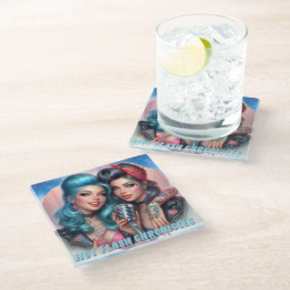 Hot Flash Chronicles Glass Coaster – Bold & Sassy