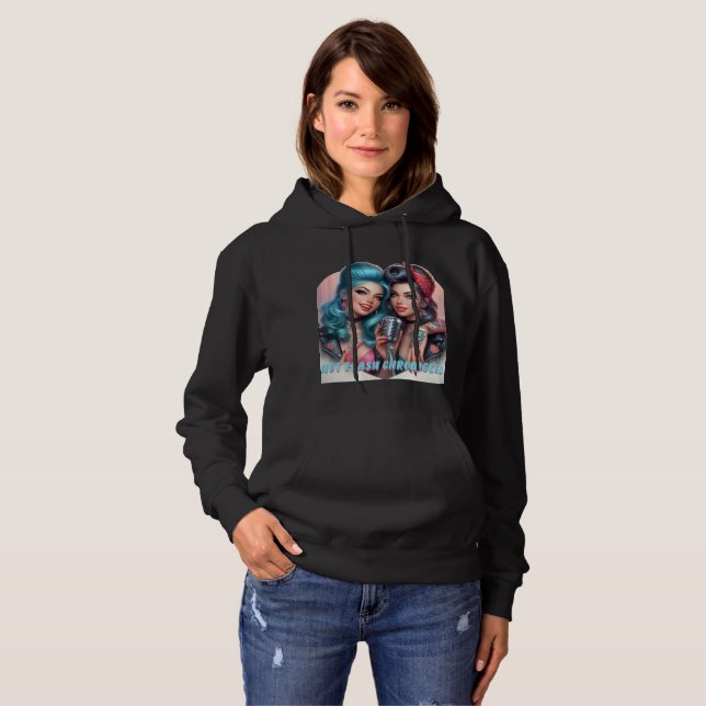 Hot Flash Chronicles Retro Diva Hoodie ( woman ) (Front Full)