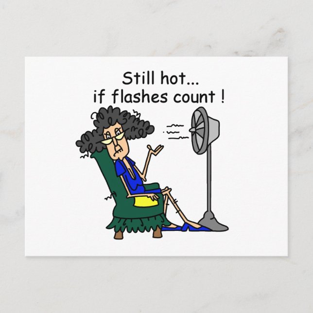 Hot Flash Humour Postcard (Front)