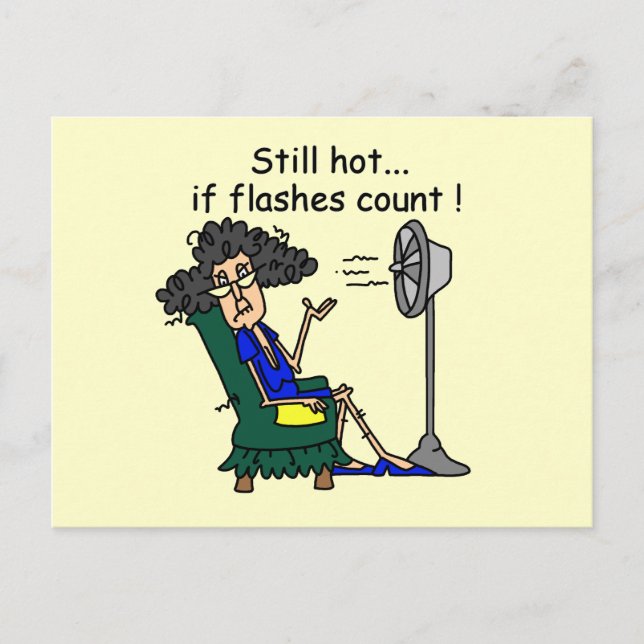 Hot Flash Humour Postcard (Front)