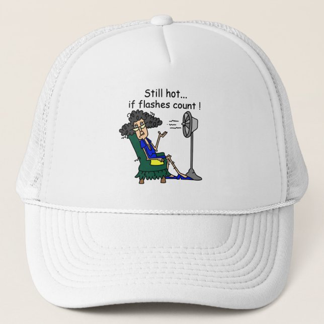 Hot Flash Humour Trucker Hat (Front)