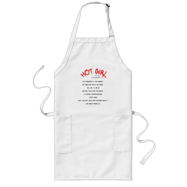 HOT FLASHES & SASS: THE MENOPAUSE TEE THAT GETS IT LONG APRON (Front)