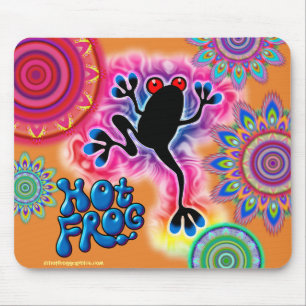 Hot Frog Surf psychedelic mouse mat yellow