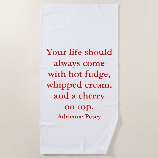 Hot Fudge Beach Towel (Front)