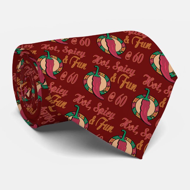 Hot, Fun and Spicy 60th Tie (Rolled)