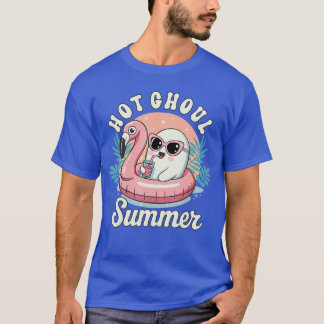 Hot Ghoul Summer Cute Ghost Summerween Beach Holid T-Shirt