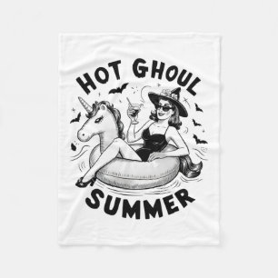 Hot Ghoul Summer Funny Halloween Outfit Costumes Fleece Blanket