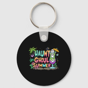Hot Ghoul Summer Funny Summerween Vibes Skeleton I Keychain