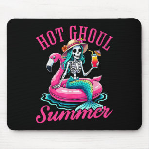 Hot Ghoul Summer Summerween Halloween Skeleton Mer Mouse Pad