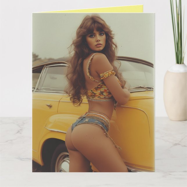 HOT GIRL FUNNY BIRTHDAY funny Greeting Card (Front)