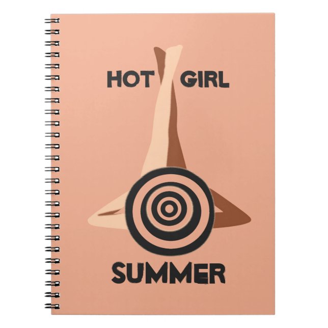 Hot Girl Summer Peach Sand Notebook (Front)