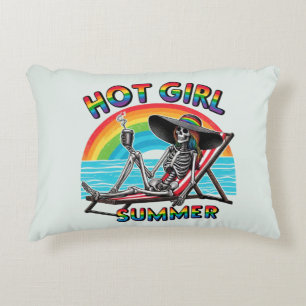 Hot Girl Summer - Skeleton Beach Vibe Accent Pillow