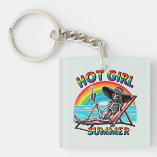 Hot Girl Summer Skeleton Retro Beach Design