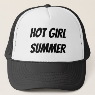 HOT GIRL SUMMER VIBES CUTE STYLISH MODERN MINIMAL TRUCKER HAT