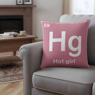 Hot Girl Throw Pillow