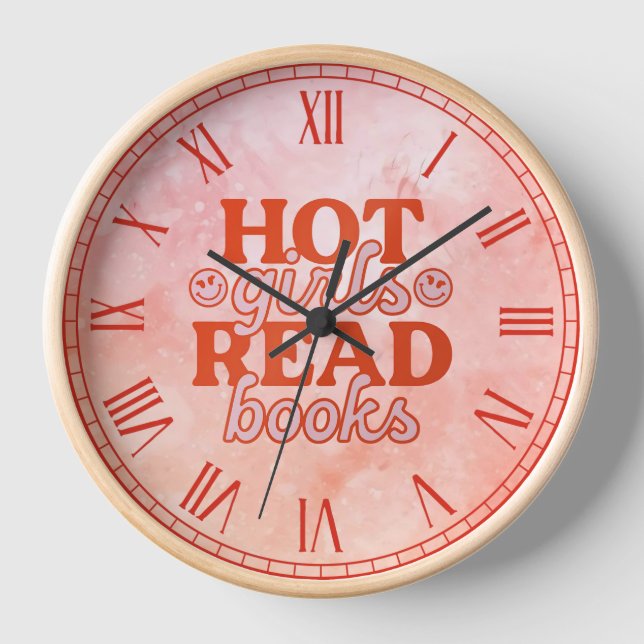 Hot Girls Read Books Clock (Front)