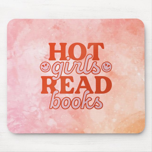 Hot Girls Read Books Mouse Pad (Front)