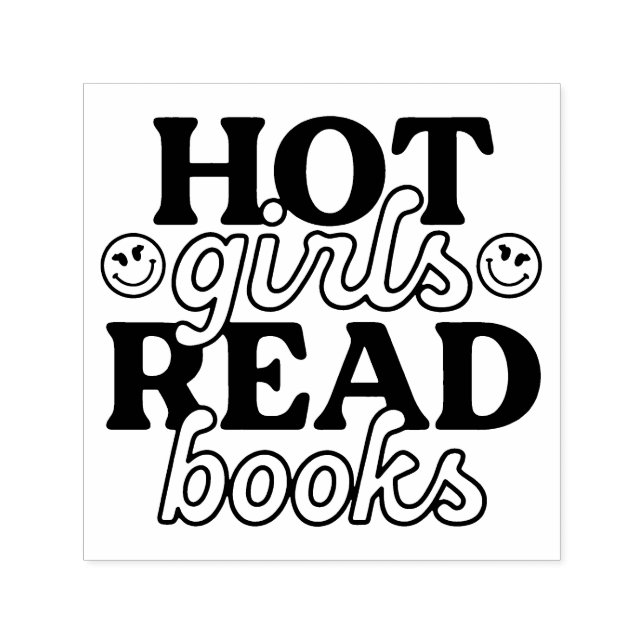 Hot Girls Read Books Self-inking Stamp (Design)