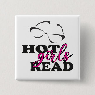Hot Girls Read Square Button